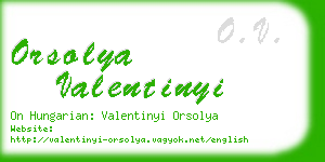 orsolya valentinyi business card